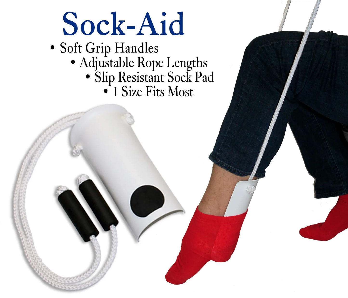 7-Piece Hip Knee Replacement Kit with Leg Lifter, 19 and 32 Inch Rotating Reacher Grabber, Long Handle Shoe Horn, Sock Aid, Dressing Stick, Bath Sponge - Ideal for Knee or Back Surgery Recovery